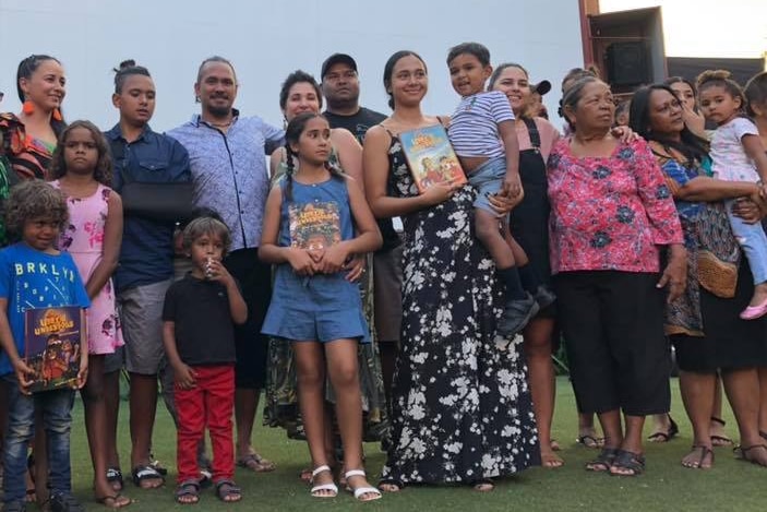 Brenton E McKenna launches the third volume of Ubby's Underdogs, pictured with his large family