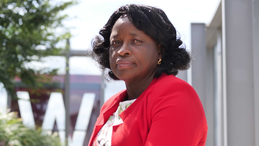 Western Sydney University researcher Dr Olayide Ogunsiji stands outside the university's Liverpool campus.