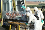 Ebola patient being airlifted to hospital
