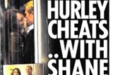 Front page of the News of the World newspaper showing Shane Warne kissing Liz Hurley