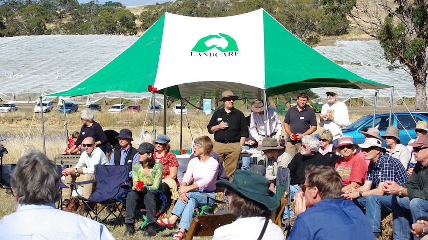 Landcare volunteers at a field day