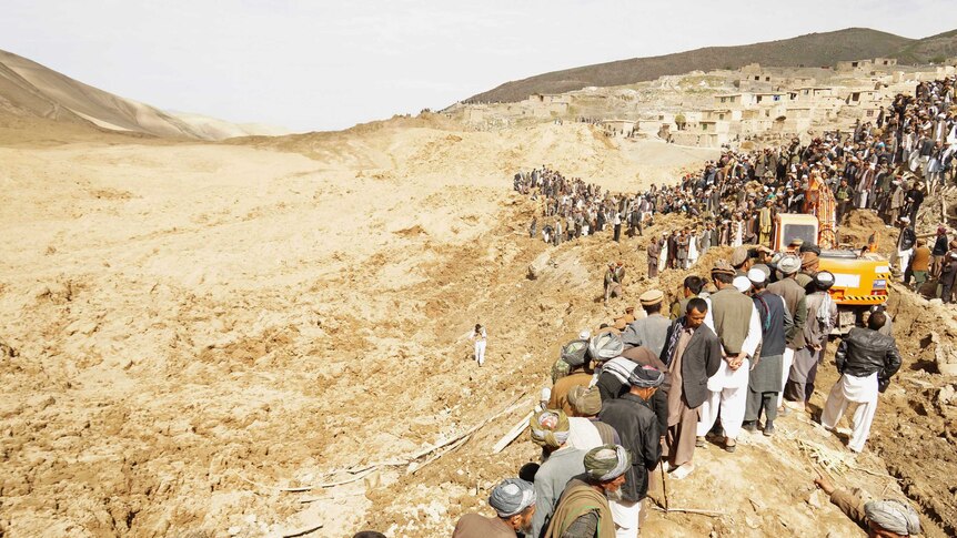 Site of Afghan landslide