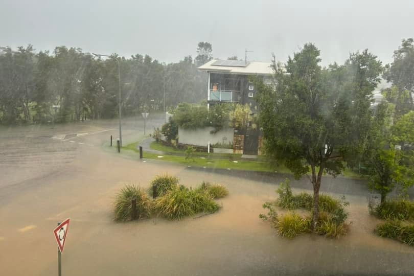 Flash flooding at Sapphire Beach in the Coffs Harbour area