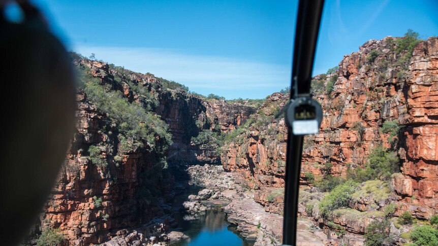 The team were dropped into remote Kimberley gorges by helicopters to conduct research.