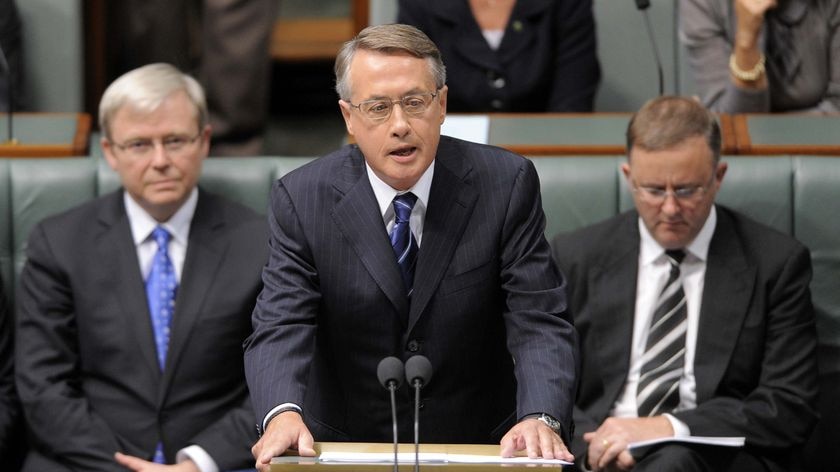 Federal Treasurer Wayne Swan delivers his second Budget to the House of Representatives