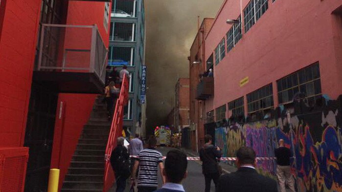 Street view of Adelaide fire