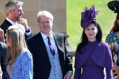 Princess Diana's brother Earl Spencer and his wife Countess Spencer arrive.