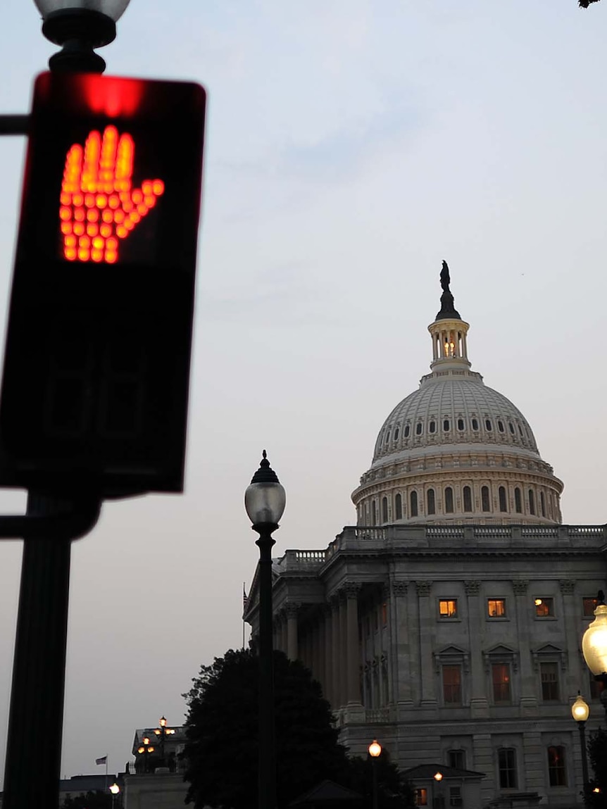US Capitol Building at dusk