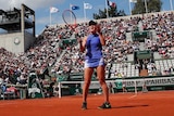 Elina Svitolina screams to the heavens at Roland Garros