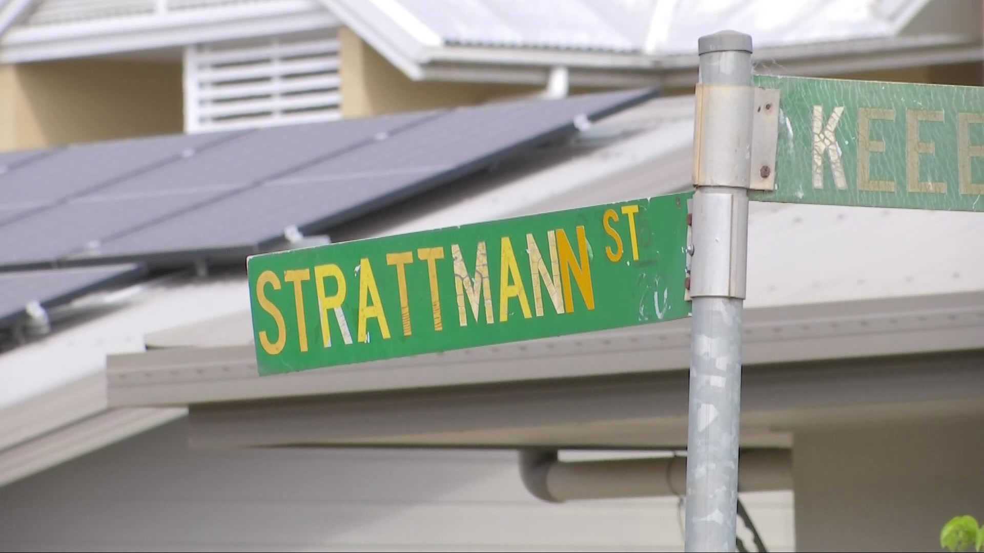  sign saying strattmann street