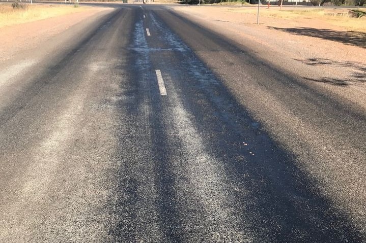 A road which is deteriorating in Port Augusta