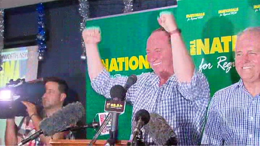 Barnaby Joyce declares victory in New England