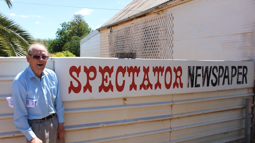 Patrick O'Sullivan has been at the helm of the Hillston Spectator since 1955