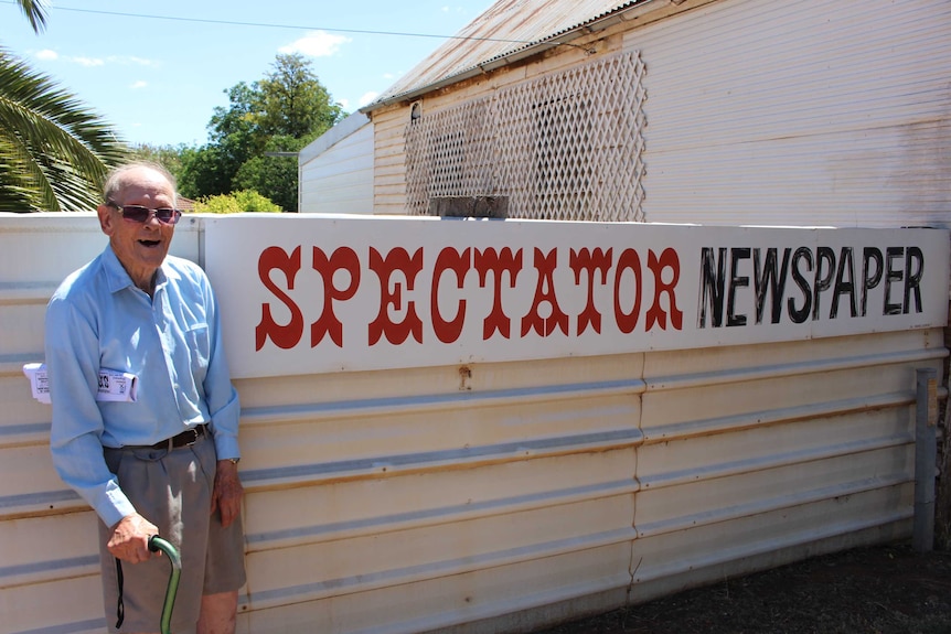 Patrick O'Sullivan has been at the helm of the Hillston Spectator since 1955
