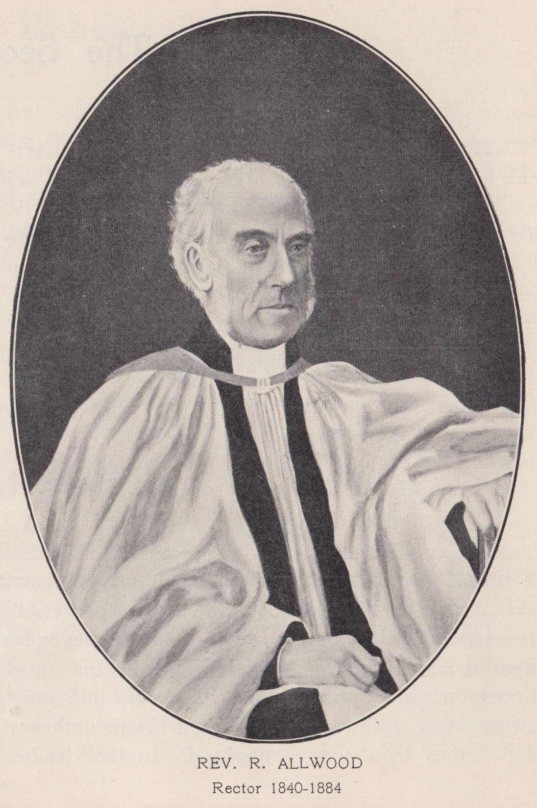 Historical illustration of Reverend Robert Allwood of St James' Chruch, Sydney