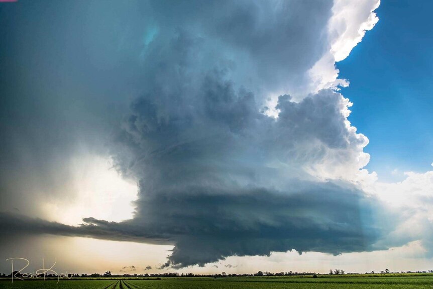 Supercell storm swirling magnificently
