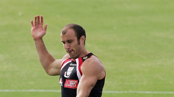 Fraser Gehrig kicks a ball