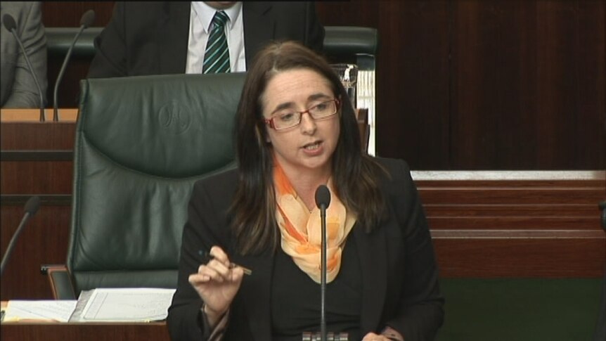 The Deputy Opposition Leader Michelle O'Byrne in State Parliament.