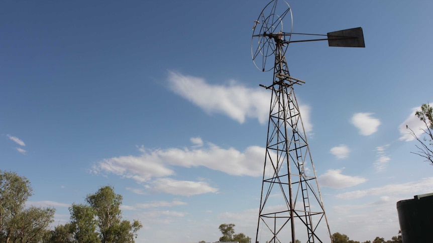 A windmill at Rick Britton's Boulia property