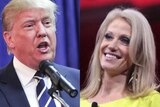 Composite image Kellyanne Conway and Donald Trump