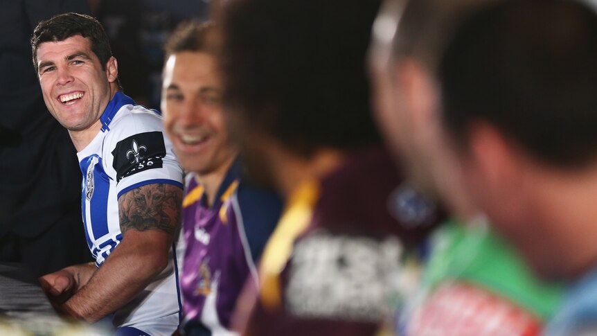 All smiles: Michael Ennis relaxed ahead of a highly-anticipated NRL finals series.