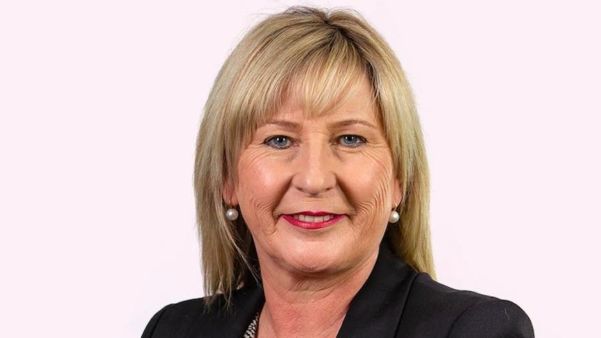 A portrait of a Labor MP with long blond hair, wearing a dark jacket.