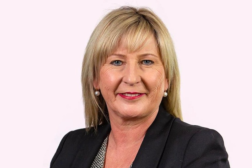A portrait of a Labor MP with long blond hair, wearing a dark jacket.