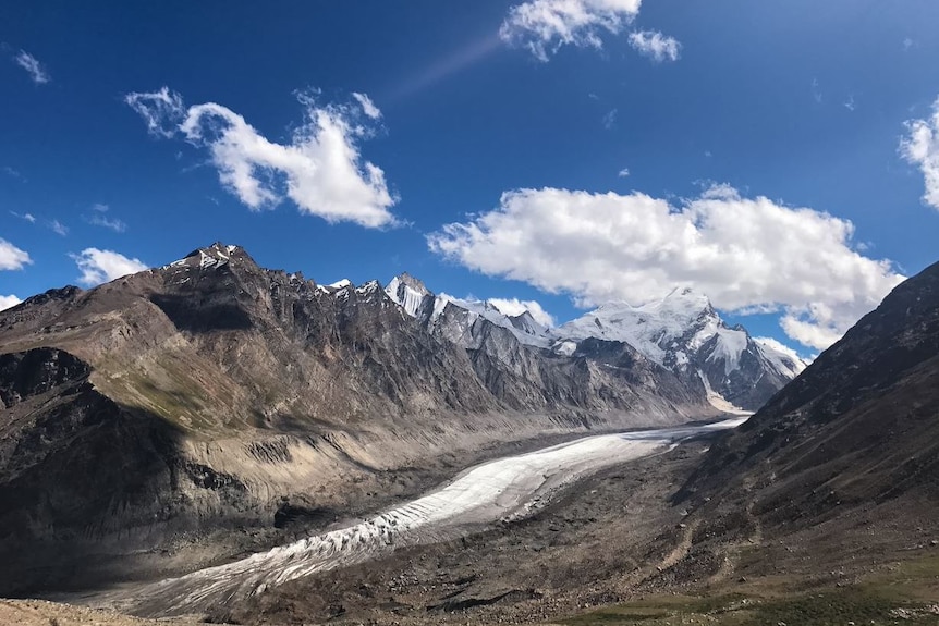 Snow and ice cover Chadar trek.