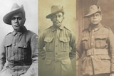 Three Aboriginal soldiers from WWI.