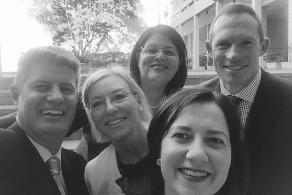 Queensland premier with her new ministers