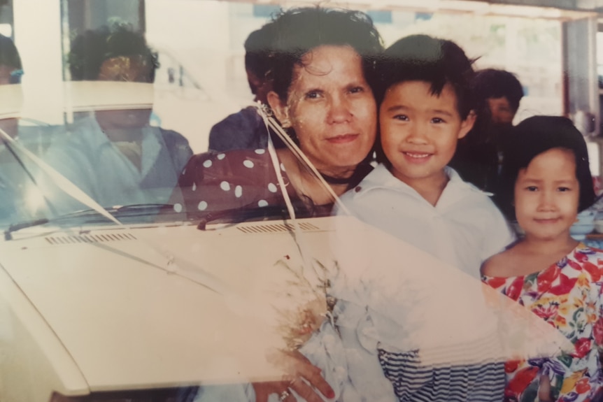 Diana Nguyen as a child, with her mother and sister.