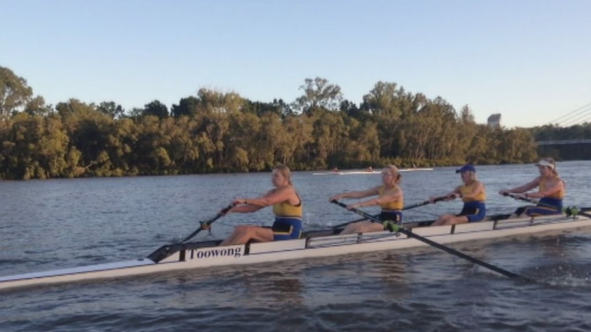 Early morning drills on the Brisbane River.