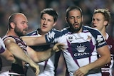 Back from suspension ... Glenn Stewart during the controversial match against the Storm (Mark Kolbe: Getty Images)