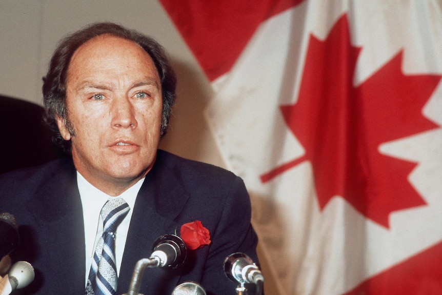 Former Canadian prime minister Pierre Trudeau