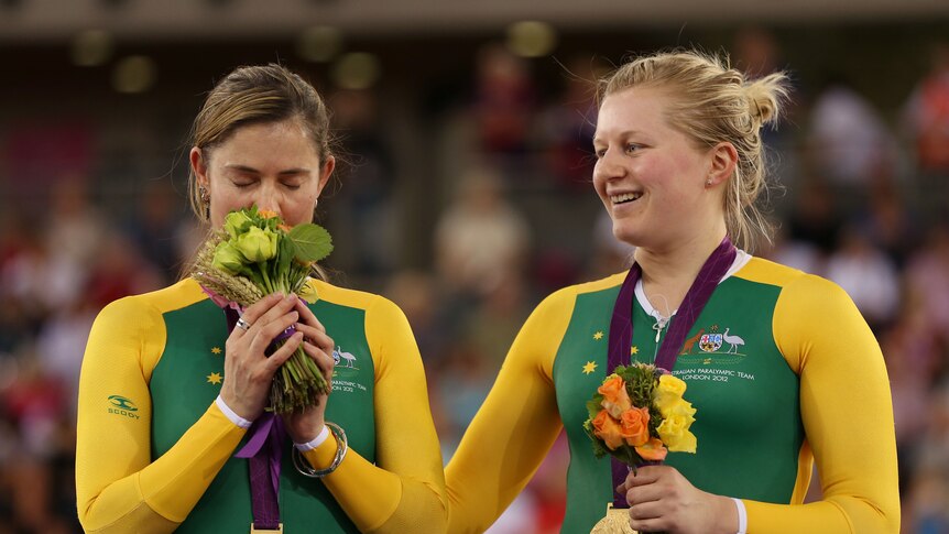 Gold medallists Felicity Johnson and Stephanie Morton