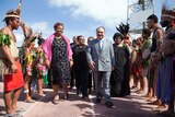 Prime Minister Peter O'Neill arrives on May 15 for a national "haus krai" day of mourning.
