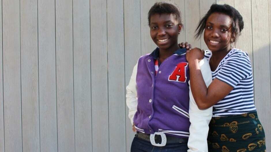 Liliana Irambona with her cousin Ansila Manirakiza