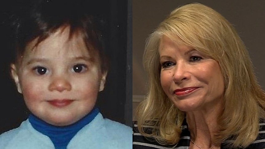 a composite of a baby boy and a woman