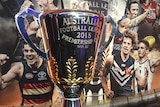 The AFL Premiership Cup at the finals launch in Melbourne's Federation Square on September 7, 2015.