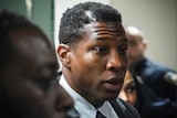 Jonathan Majors returns to court after a lunch break in his domestic assault trial.
