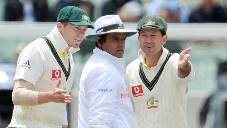 Crossing the line ... Mike Gatting thinks Ponting went too far in further questioning Aleem Dar.