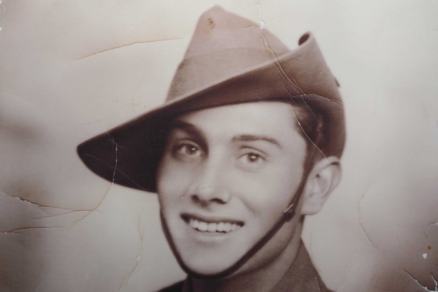 A photo of Keith Fowler in uniform from his time in the Army
