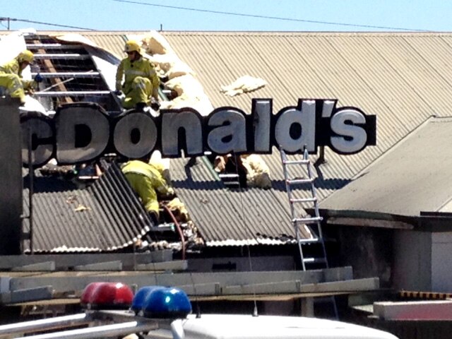 A fire has destroyed the roof of a fast food outlet in Perth's northern ...