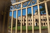 Gates outside Nudgee School.