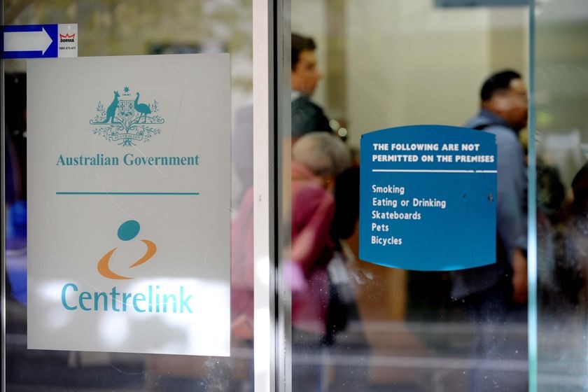 Queue inside Centrelink office