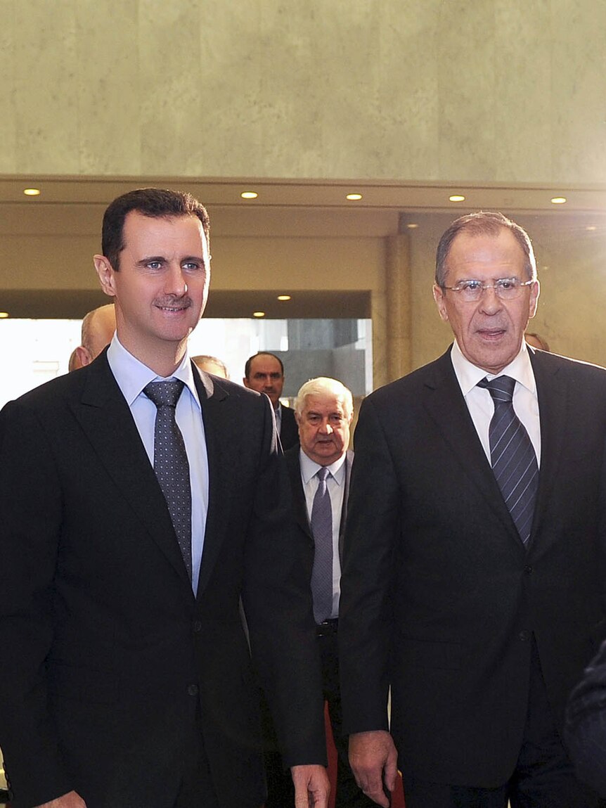 Bashar al-Assad meets Sergei Lavrov for talks