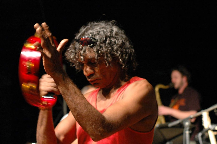 Bart Willoughby plays the tambourine.