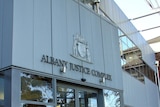 Front entrance to the Albany courthouse.