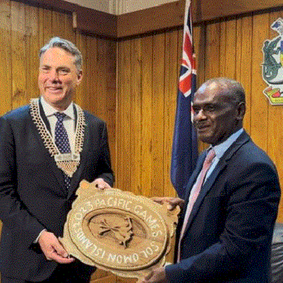 Australian Deputy PM Richard Marles and Solomon Islands PM Jeremiah Menele