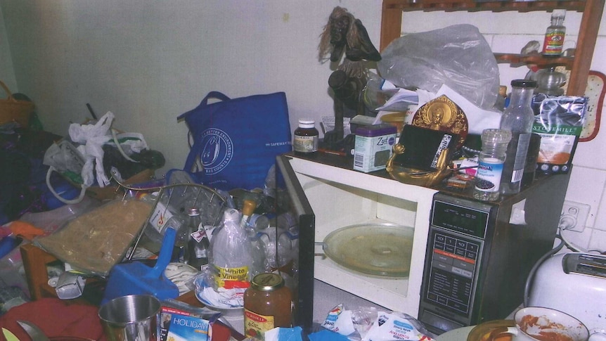 A picture taken by police inside the Macquarie home that was tendered to court.